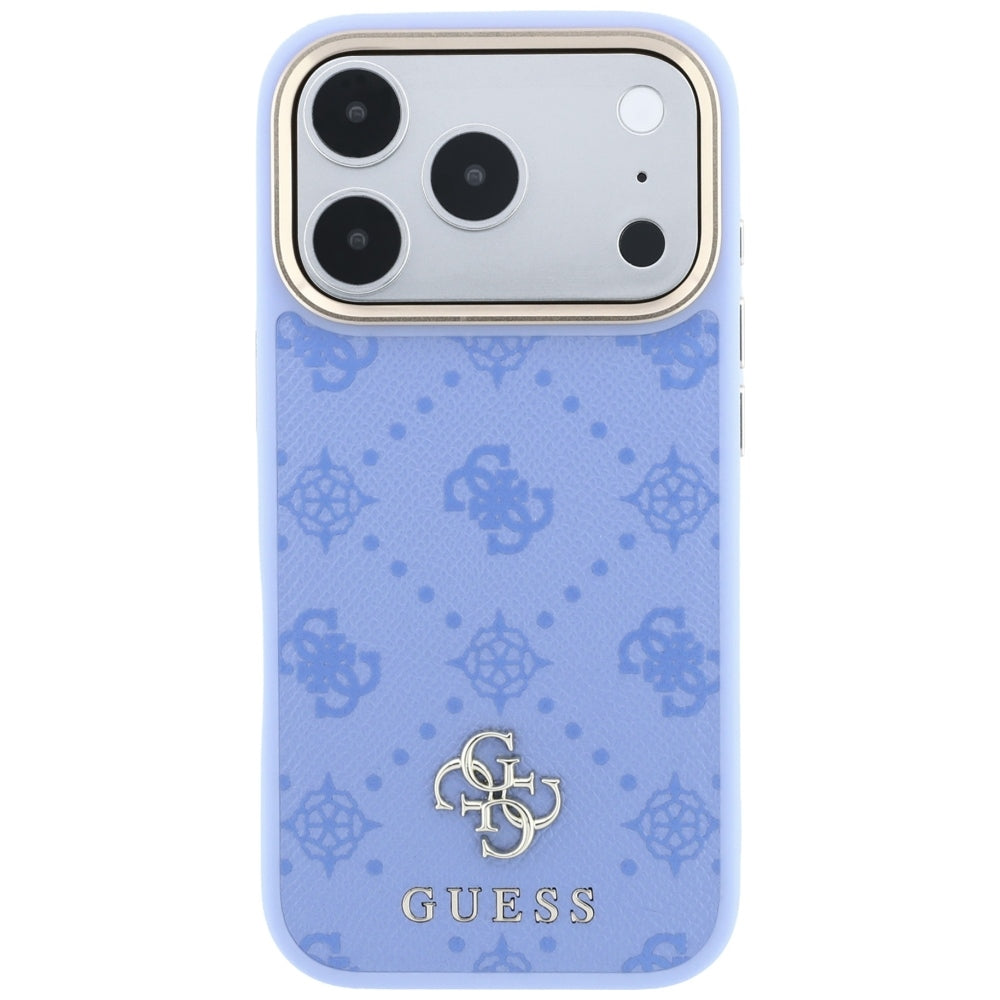 Coque MagSafe pour Apple iPhone 18 Pro / 17 Pro, Guess, Peony 4G Small Logo, Bleu