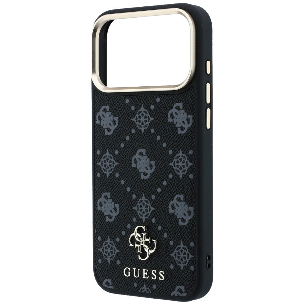Coque MagSafe pour Apple iPhone 18 Pro / 17 Pro, Guess, Peony 4G Small Logo, Noire