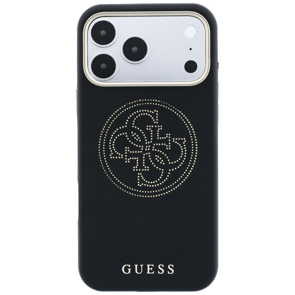 Coque MagSafe pour Apple iPhone 18 Pro / 17 Pro, Guess, Perforée 4G, Noire