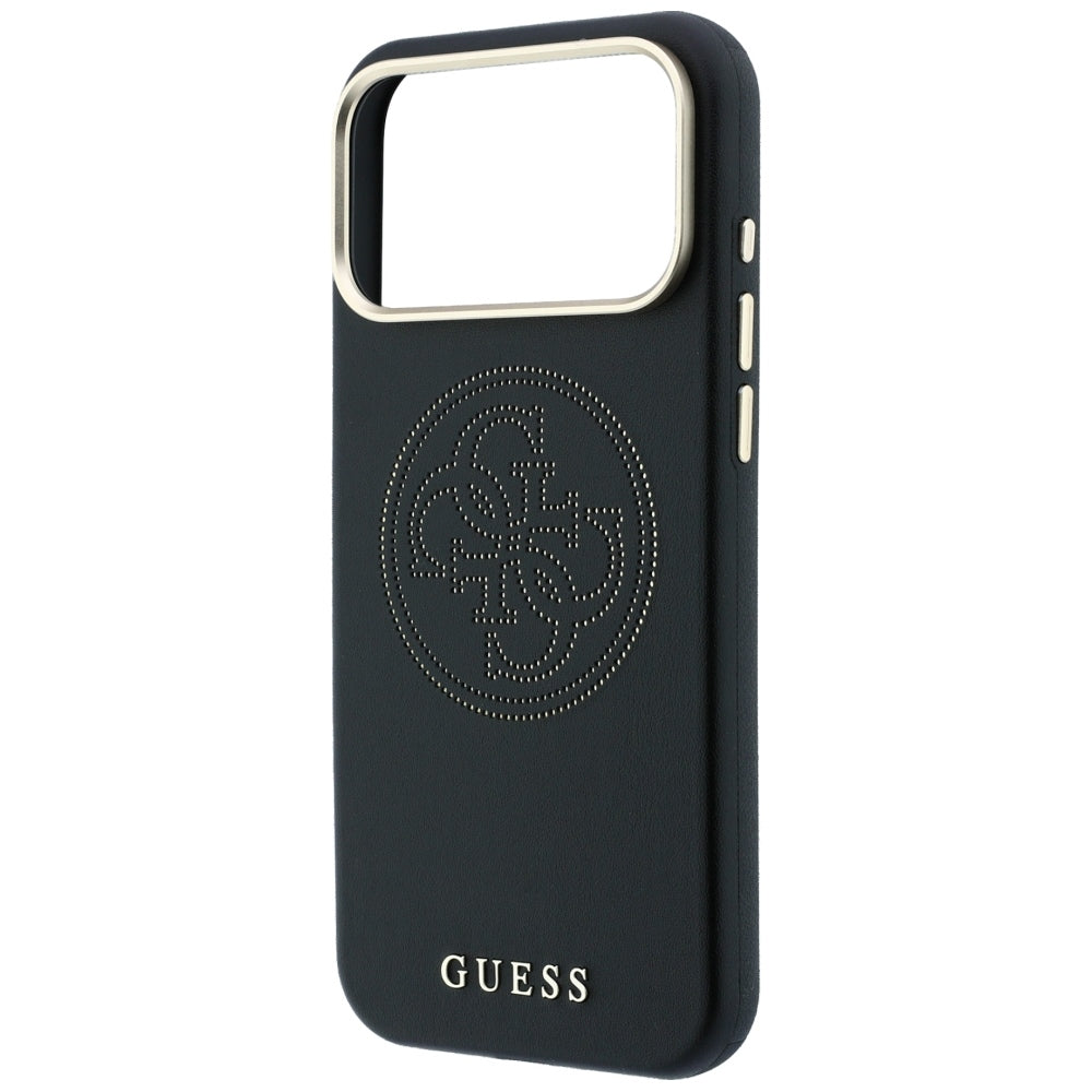 Coque MagSafe pour Apple iPhone 18 Pro / 17 Pro, Guess, Perforée 4G, Noire