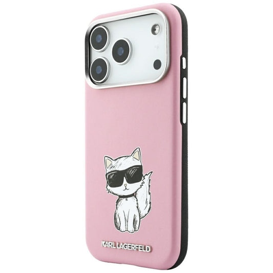 Coque MagSafe pour Apple iPhone 18 Pro / 17 Pro, Karl Lagerfeld, Choupette Sketch, Rose