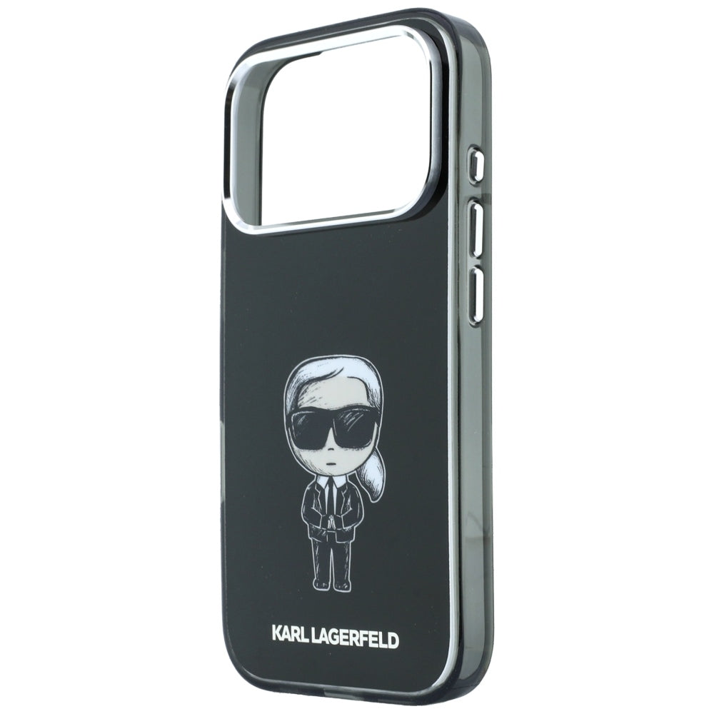Coque MagSafe pour Apple iPhone 18 Pro / 17 Pro, Karl Lagerfeld, HC IML Ikonik Sketch Print, Noire