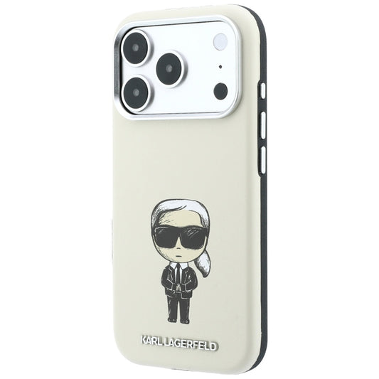 Coque MagSafe pour Apple iPhone 18 Pro / 17 Pro, Karl Lagerfeld, Ikonik Sketch, Beige