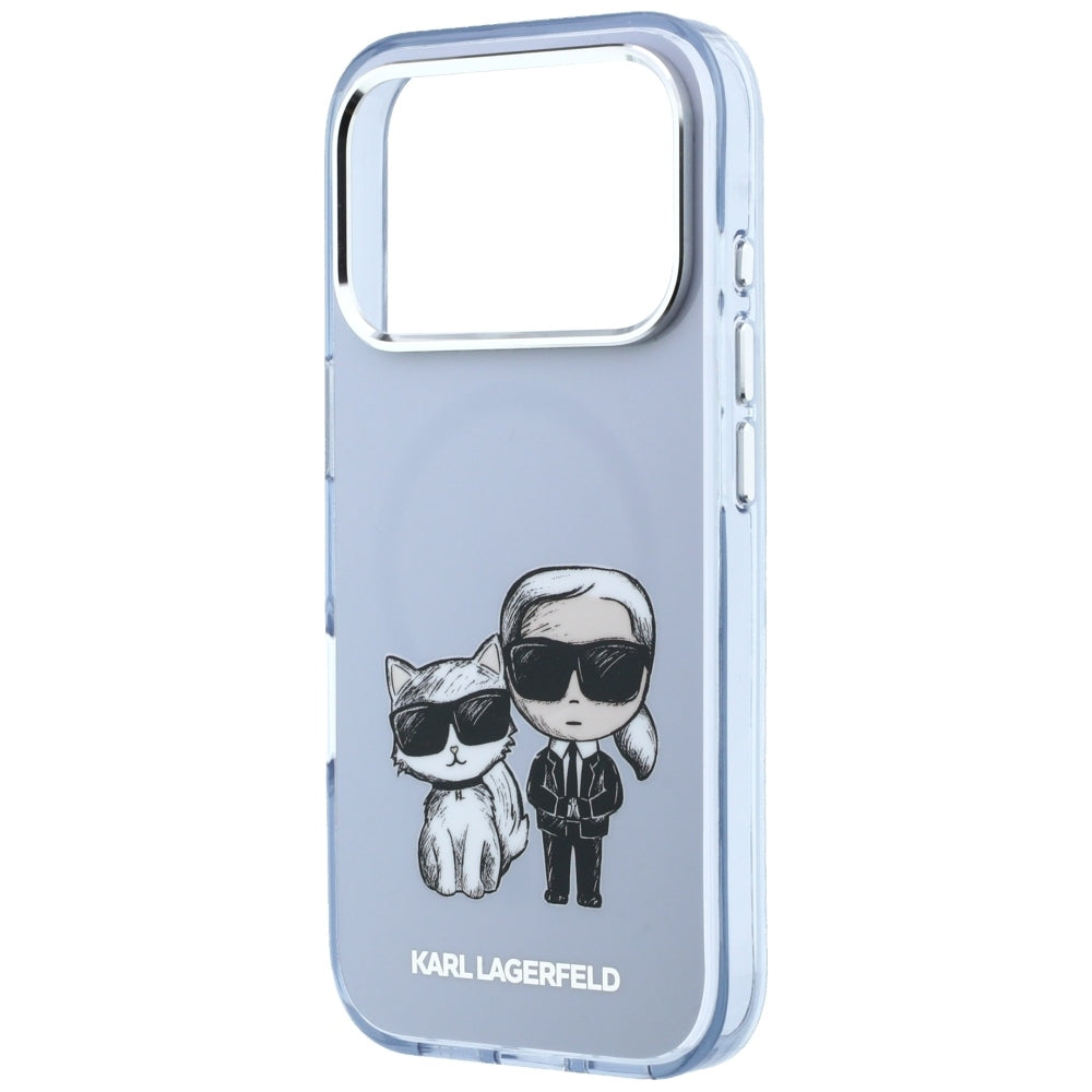 Coque MagSafe pour Apple iPhone 18 Pro / 17 Pro, Karl Lagerfeld, IML KC Bodies Sketch Print, Bleue