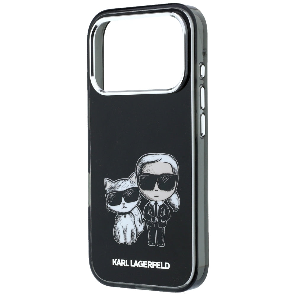Coque MagSafe pour Apple iPhone 18 Pro / 17 Pro, Karl Lagerfeld, IML KC Bodies Sketch Print, Noire