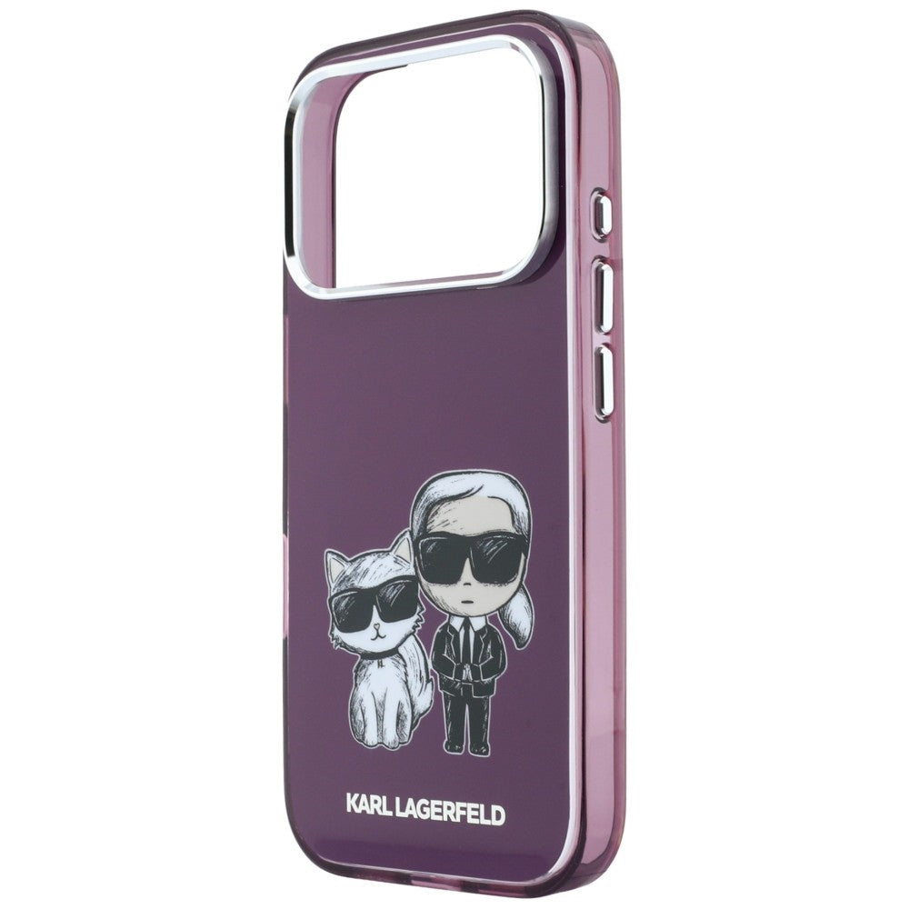 Coque MagSafe pour Apple iPhone 18 Pro / 17 Pro, Karl Lagerfeld, IML KC Bodies Sketch Print, Bordeaux