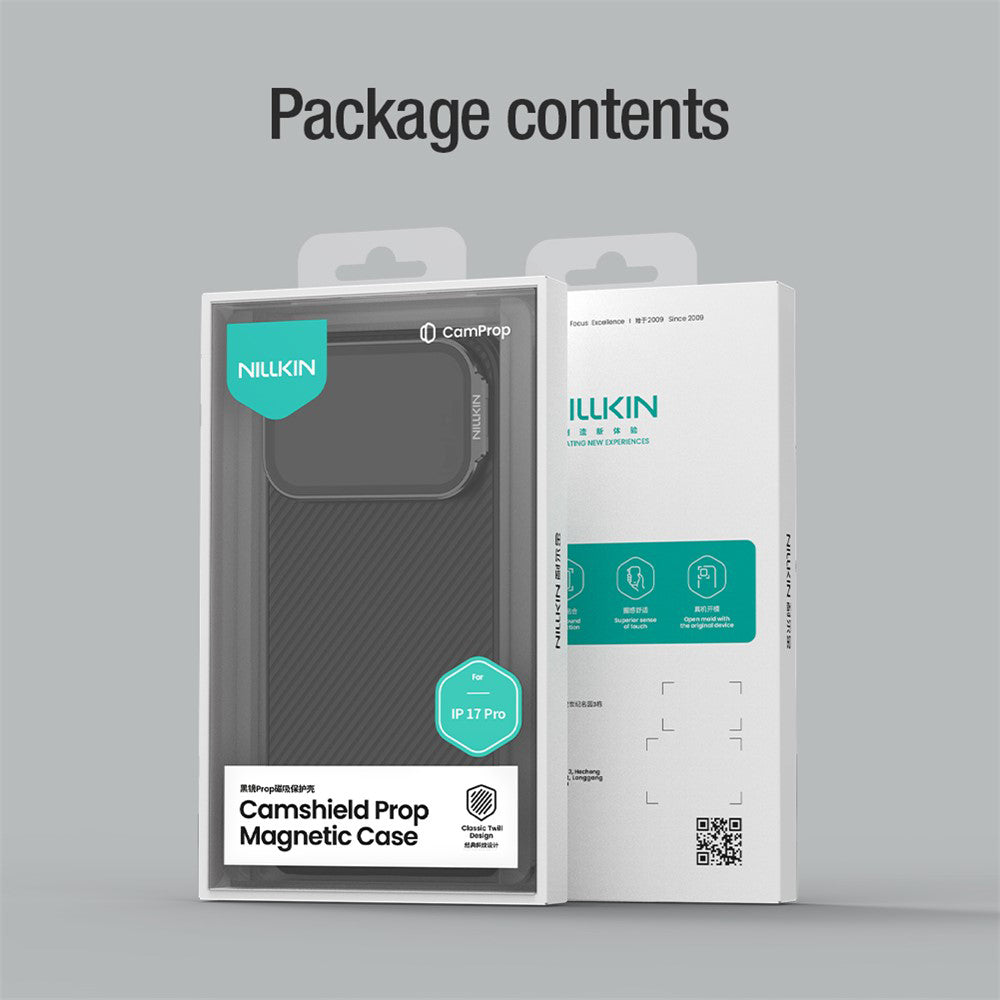 Coque MagSafe pour Apple iPhone 18 Pro / 17 Pro, Nillkin, CamShield Prop, Noire