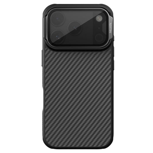 Coque MagSafe pour Apple iPhone 18 Pro / 17 Pro, Nillkin, CarboProp avec protection d'objectif noire transparente, noire