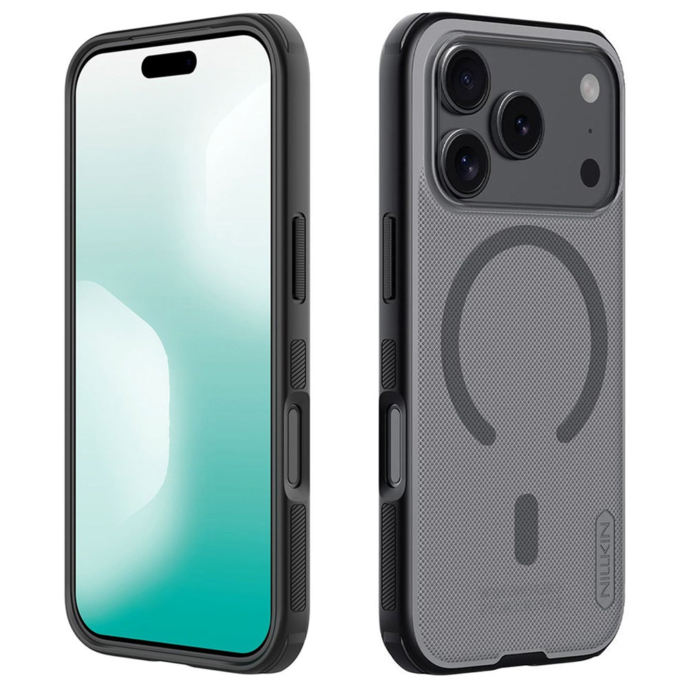Coque MagSafe pour Apple iPhone 18 Pro / 17 Pro, Nillkin, Super Shield Pro, Noire Transparente Satinée