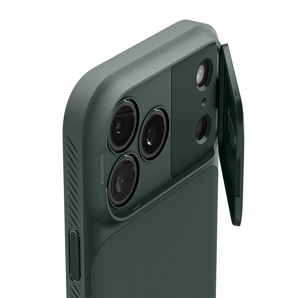 Coque MagSafe pour Apple iPhone 18 Pro / 17 Pro, Spigen, Optik Armor, Vert ACS09954