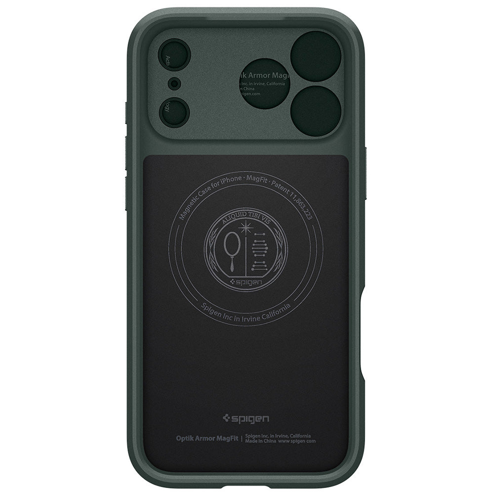 Coque MagSafe pour Apple iPhone 18 Pro / 17 Pro, Spigen, Optik Armor, Vert ACS09954
