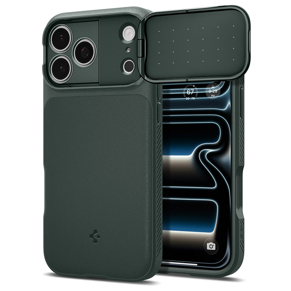 Coque MagSafe pour Apple iPhone 18 Pro / 17 Pro, Spigen, Optik Armor, Vert ACS09954