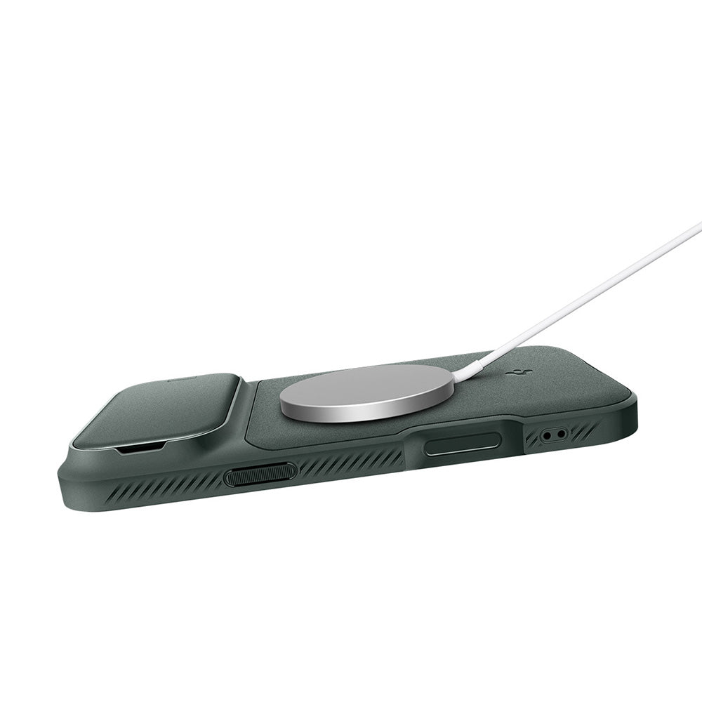 Coque MagSafe pour Apple iPhone 18 Pro / 17 Pro, Spigen, Optik Armor, Vert ACS09954