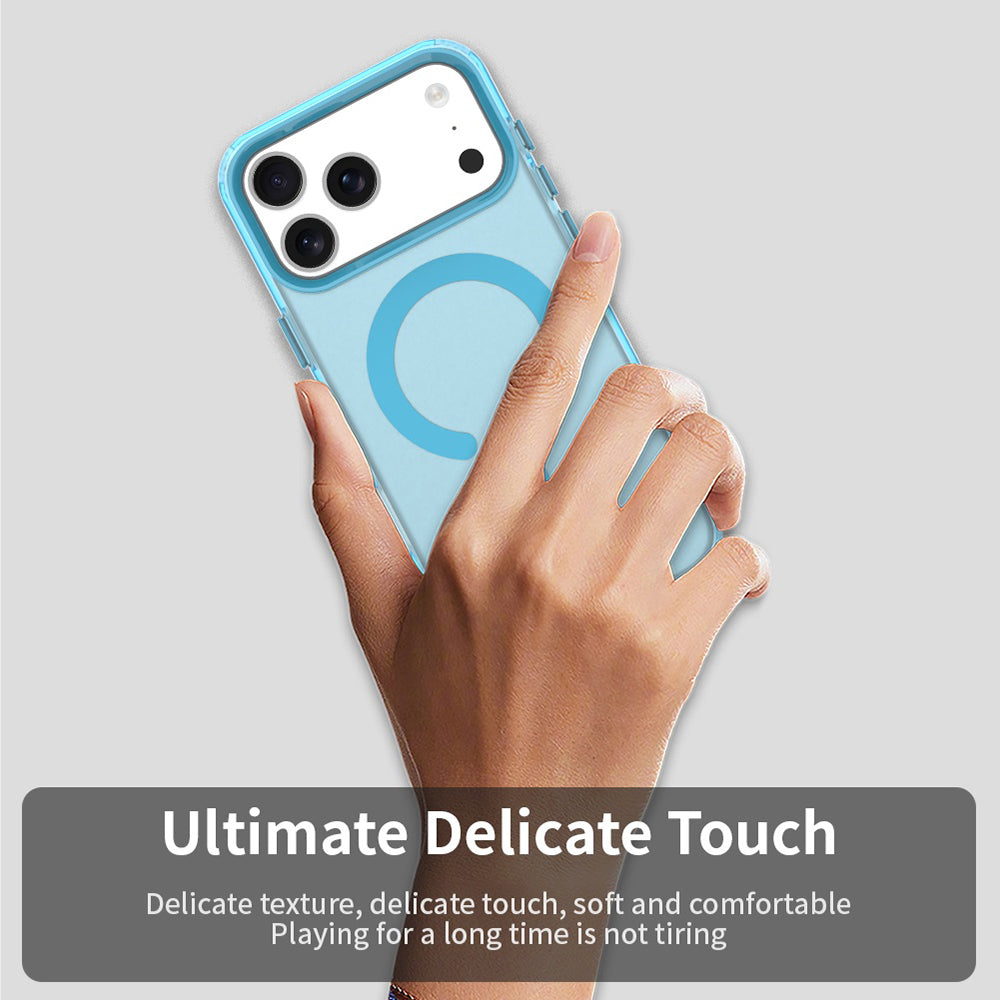 Coque MagSafe pour Apple iPhone 18 Pro / 17 Pro, Techsuit, CandyCase, Bleue