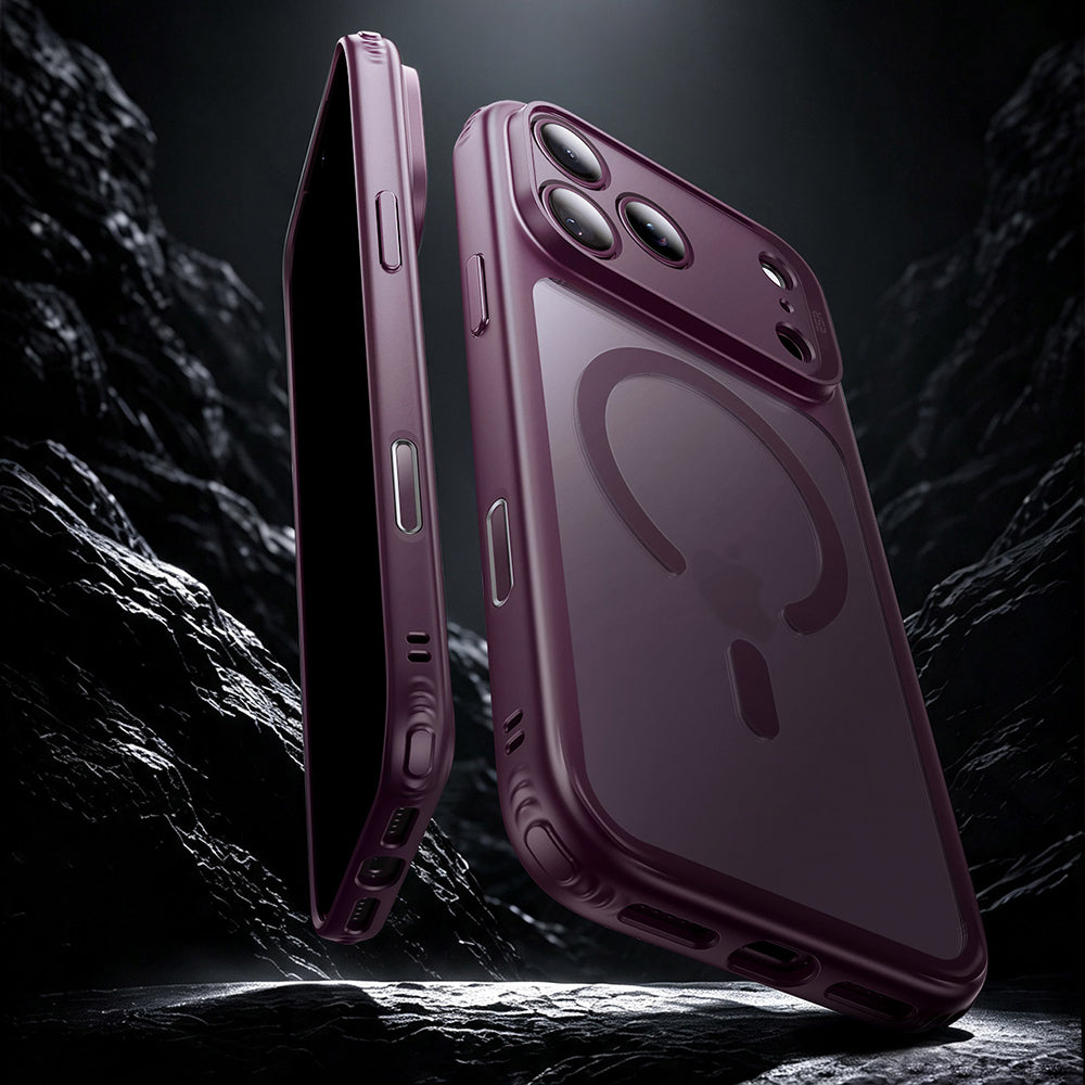 Coque MagSafe pour Apple iPhone 18 Pro, ESR, Classic Hybrid, Bordeaux Foncé Satiné