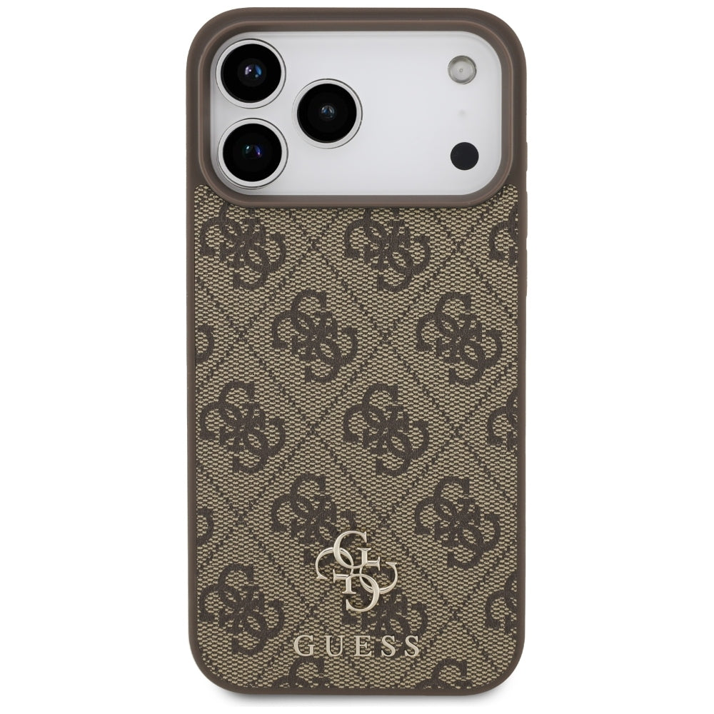 Coque MagSafe pour Apple iPhone 18 Pro Max / 17 Pro Max, Guess, 4G Small and Classic, Marron