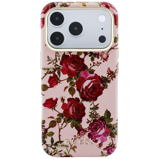 Coque MagSafe pour Apple iPhone 18 Pro Max / 17 Pro Max, Guess, motif Blossom Roses, rose