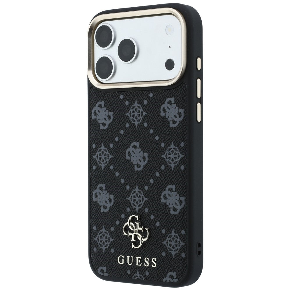 Coque MagSafe pour Apple iPhone 18 Pro Max / 17 Pro Max, Guess, Peony 4G Small Logo, Noire
