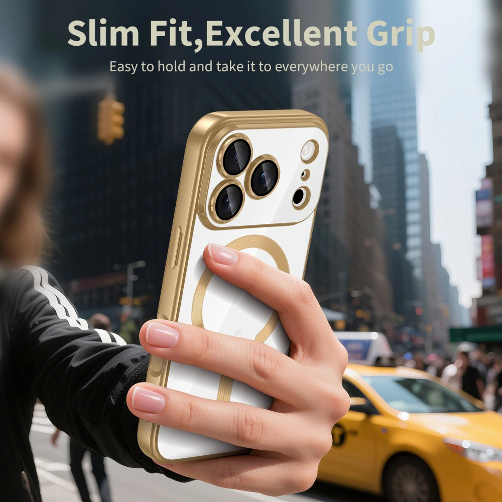 Coque MagSafe pour Apple iPhone 18 Pro Max / 17 Pro Max, Techsuit, Luxury Crystal, Rouge