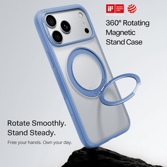 Coque MagSafe pour Apple iPhone 18 Pro Max / 17 Pro Max, Torras, Ostand O1 Guardian, Bleue