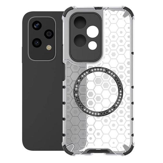 Coque MagSafe pour Honor 200 Lite, Techsuit, HoneyComb Shield, Blanche