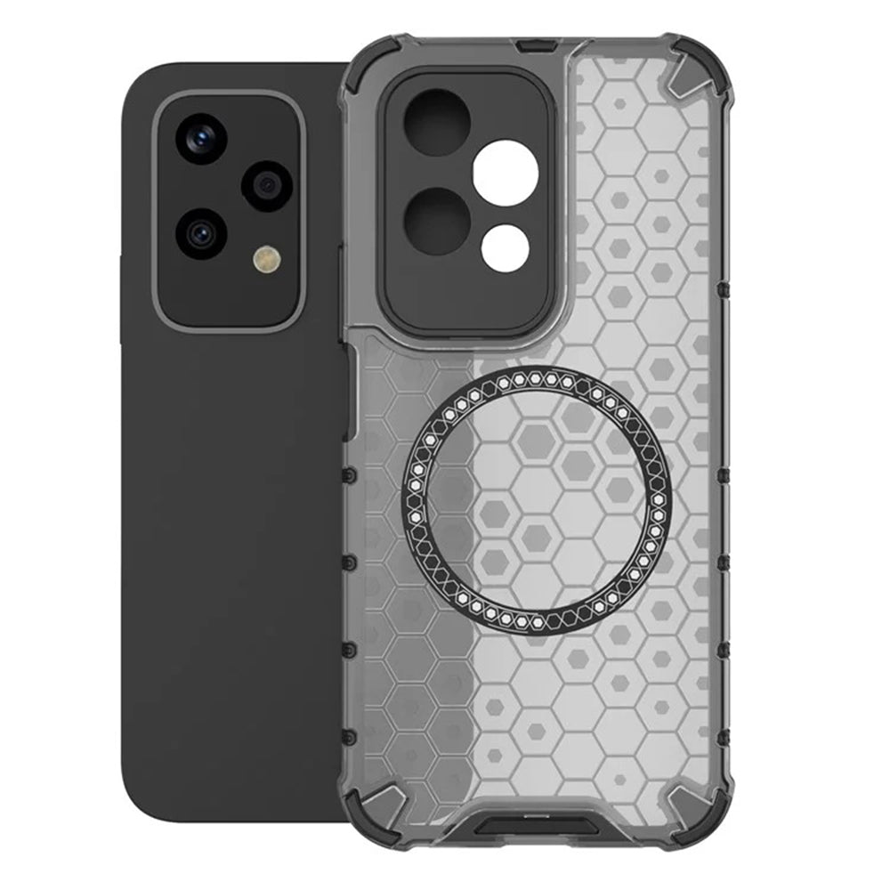 Coque MagSafe pour Honor 200 Lite, Techsuit, HoneyComb Shield, Noire