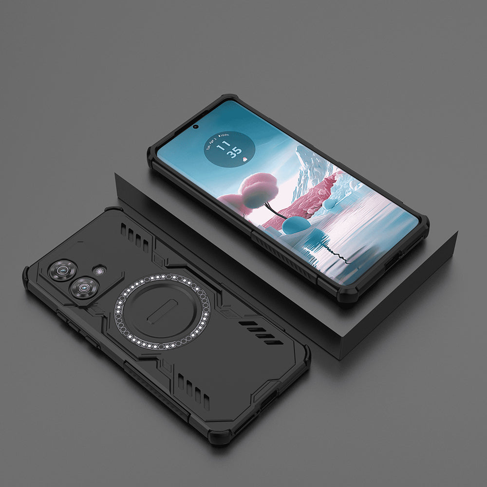Coque MagSafe pour Motorola Edge 40 Neo, Techsuit, ArmorMag, Noire
