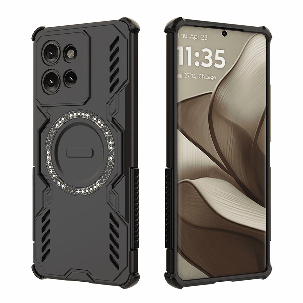 Coque MagSafe pour Motorola Edge 50, Techsuit, ArmorMag, Noire