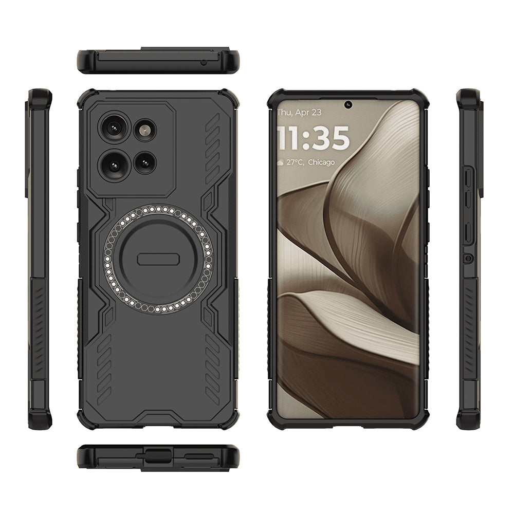 Coque MagSafe pour Motorola Edge 50, Techsuit, ArmorMag, Noire