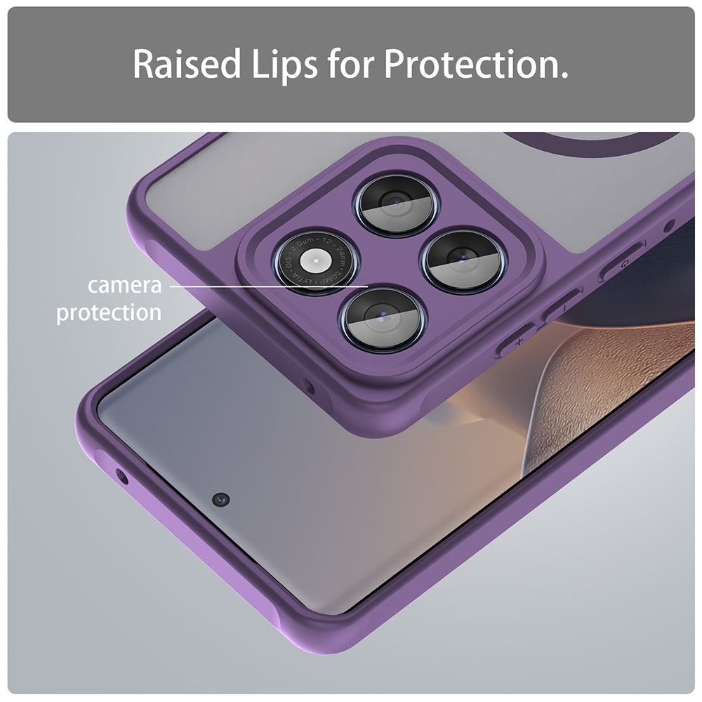 Coque MagSafe pour Motorola Edge 60 Fusion / Edge 60, Techsuit, HaloFrost II, Violet