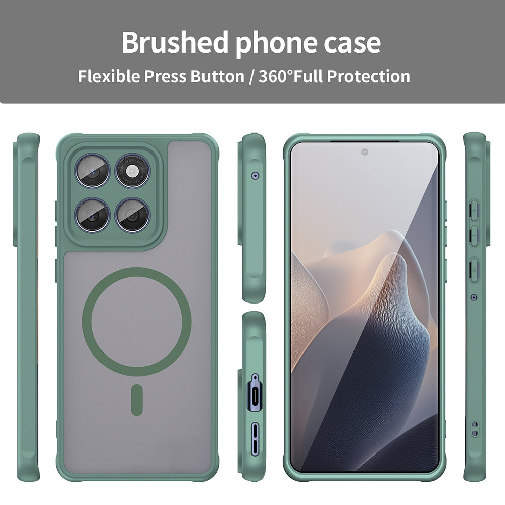 Coque MagSafe pour Motorola Edge 60 Fusion / Edge 60, Techsuit, HaloFrost II, Vert