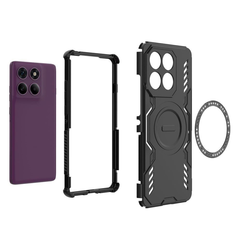 Coque MagSafe pour Motorola Edge 60 Pro, Techsuit, ArmorMag, Noire