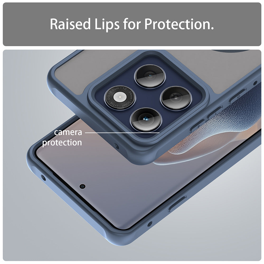 Coque MagSafe pour Motorola Edge 60 Pro, Techsuit, HaloFrost II (Grand Trou pour Objectif), Bleu marine