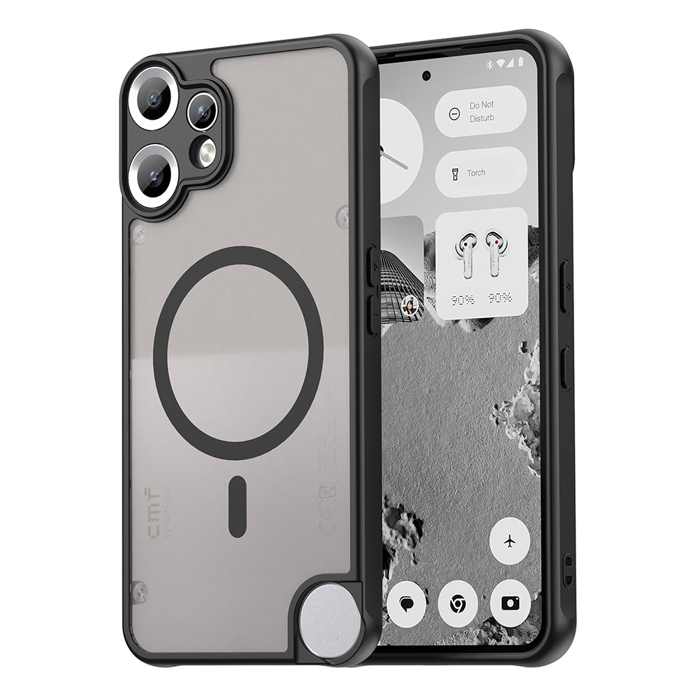 Coque MagSafe pour Nothing CMF Phone 2 Pro, Techsuit, HaloFrost II, Noire