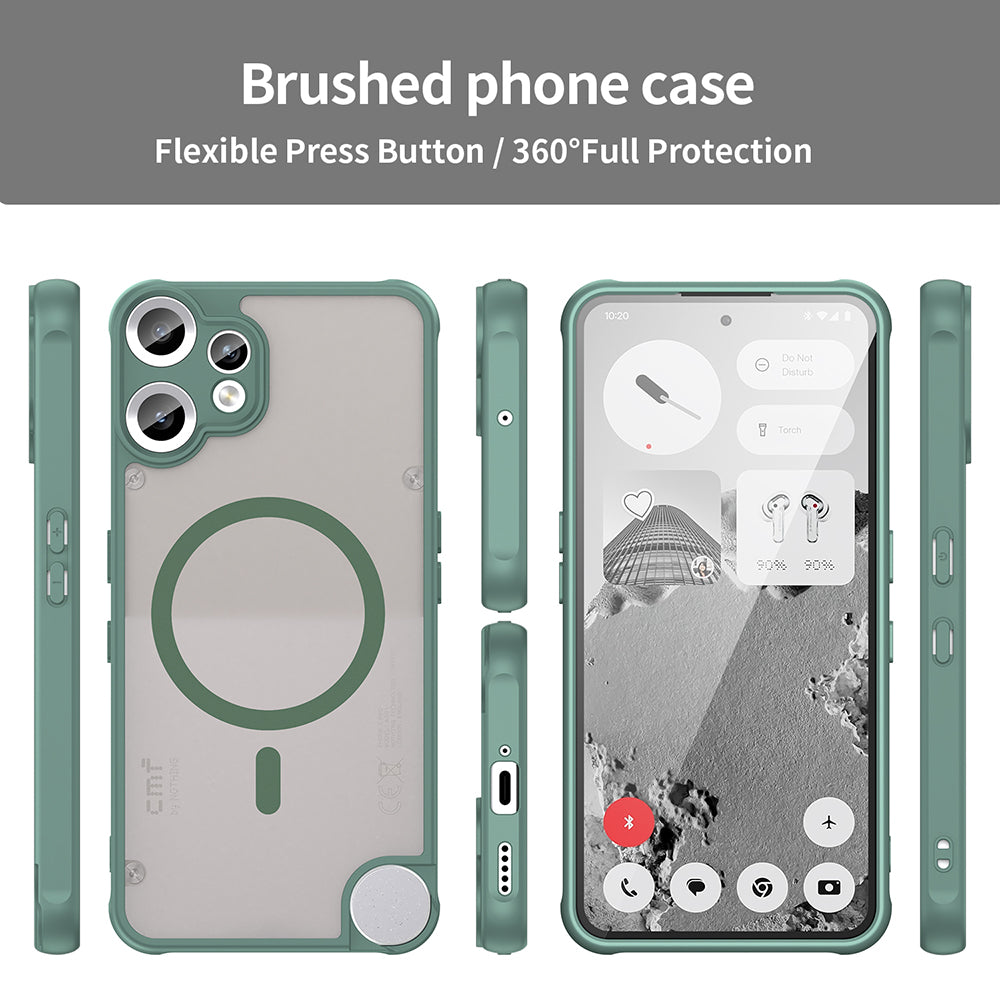 Coque MagSafe pour Nothing CMF Phone 2 Pro, Techsuit, HaloFrost II, Vert