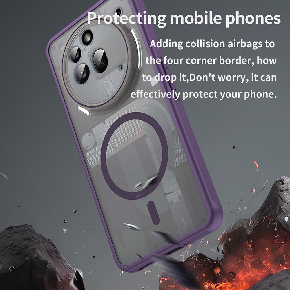 Coque MagSafe pour Nothing Phone (3a) Pro, Techsuit, HaloFrost II, Violet