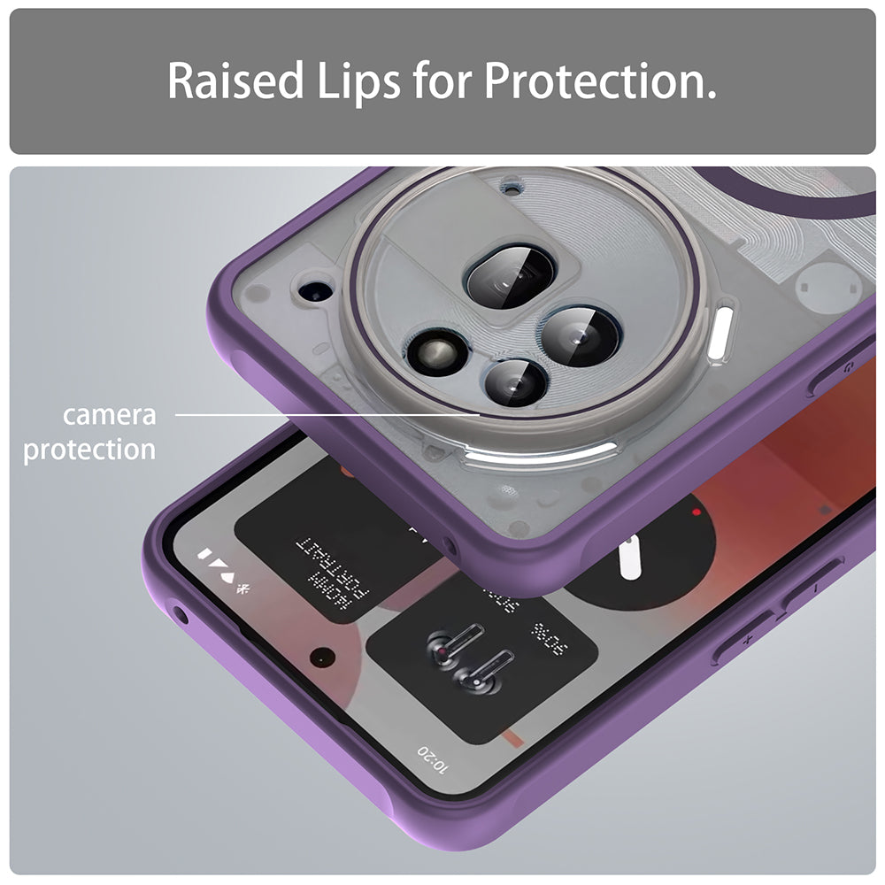 Coque MagSafe pour Nothing Phone (3a) Pro, Techsuit, HaloFrost II, Violet