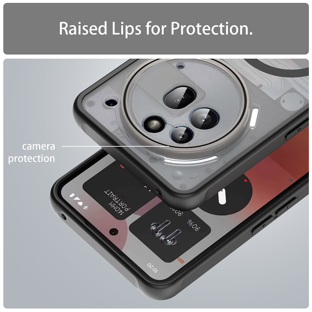 Coque MagSafe pour Nothing Phone (3a) Pro, Techsuit, HaloFrost II, Noire