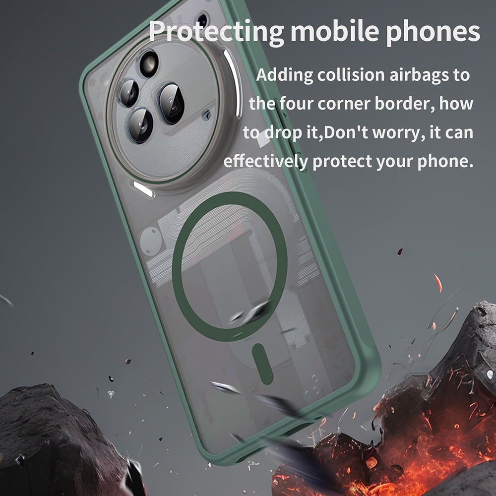 Coque MagSafe pour Nothing Phone (3a) Pro, Techsuit, HaloFrost II, Vert