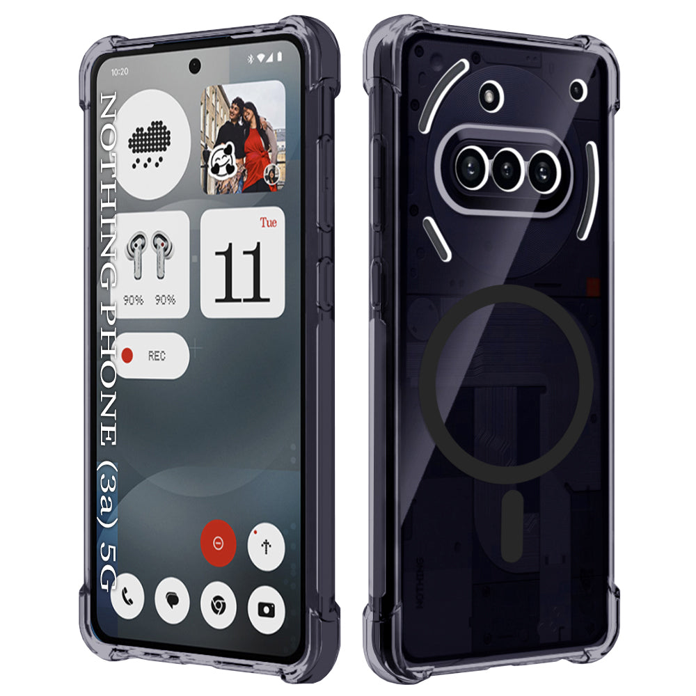Coque MagSafe pour Nothing Phone (3a), Techsuit, Transparente Antichoc, Fumé