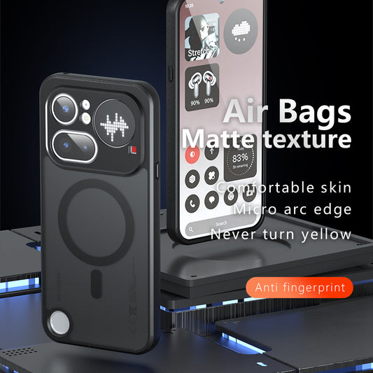Coque MagSafe pour Nothing Phone (4a) Pro, Techsuit, PureFrost, Noir Satiné