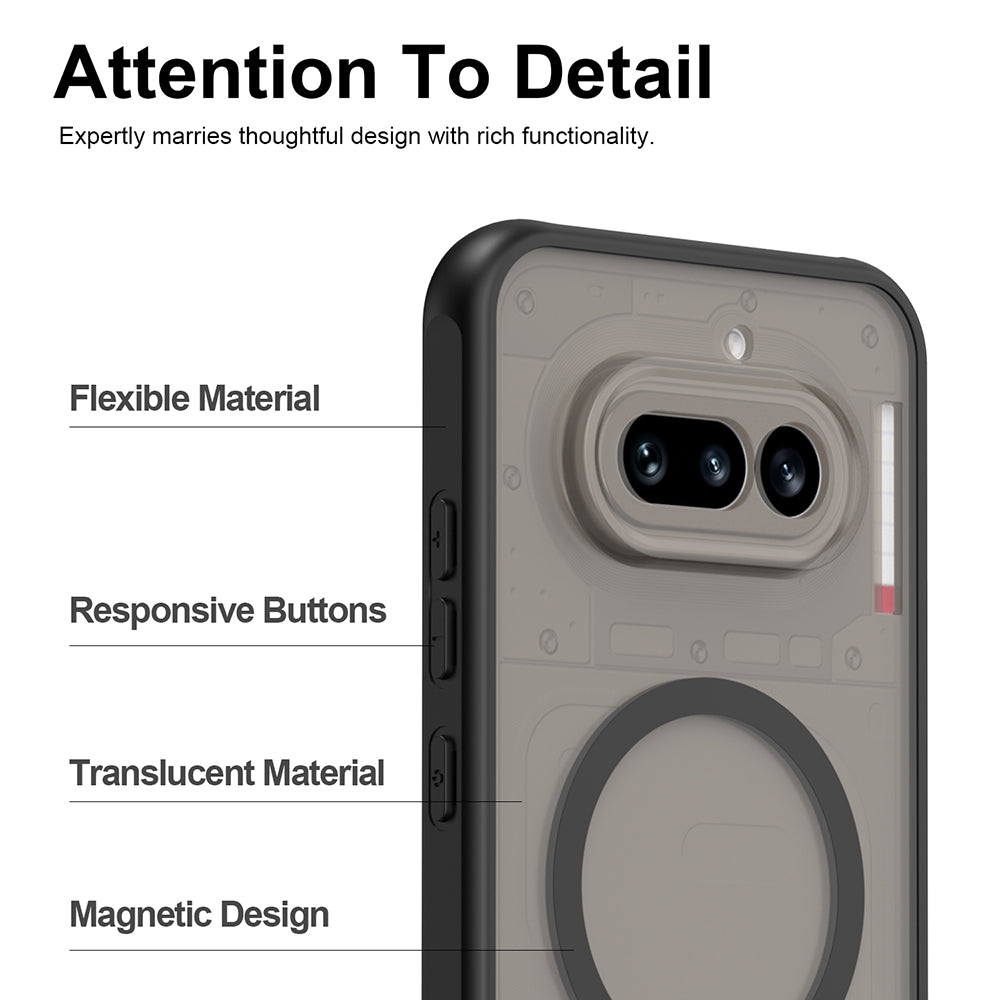 Étui MagSafe pour Nothing Phone (4a), Techsuit, HaloFrost II, Noir