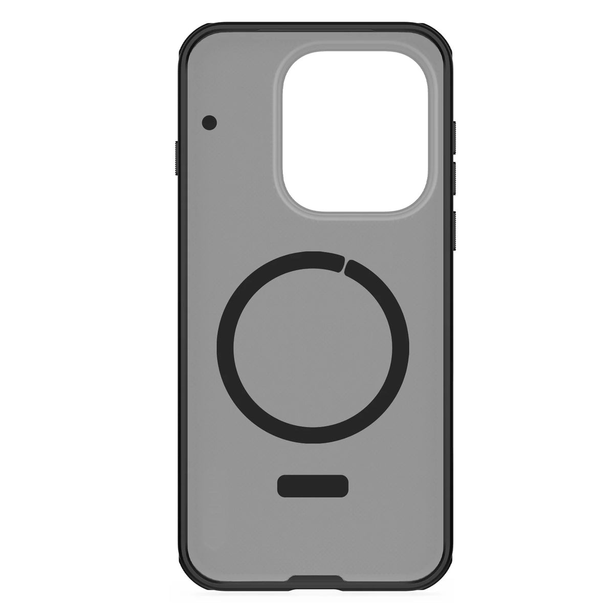 Coque MagSafe pour OnePlus 15, Nillkin, Super Shield Pro, Noire Transparente Satinée