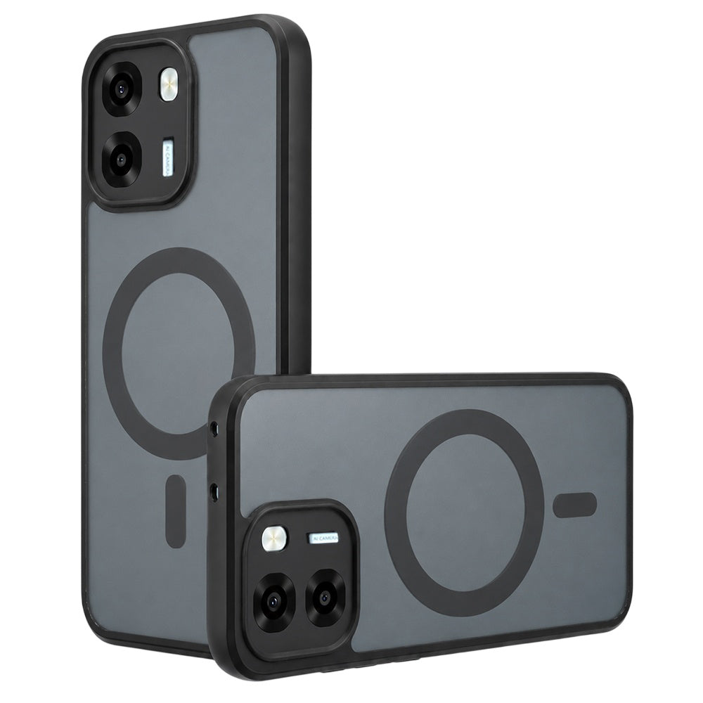 Coque MagSafe pour Oppo A6 4G, Techsuit, PureFrost, Noir Satiné