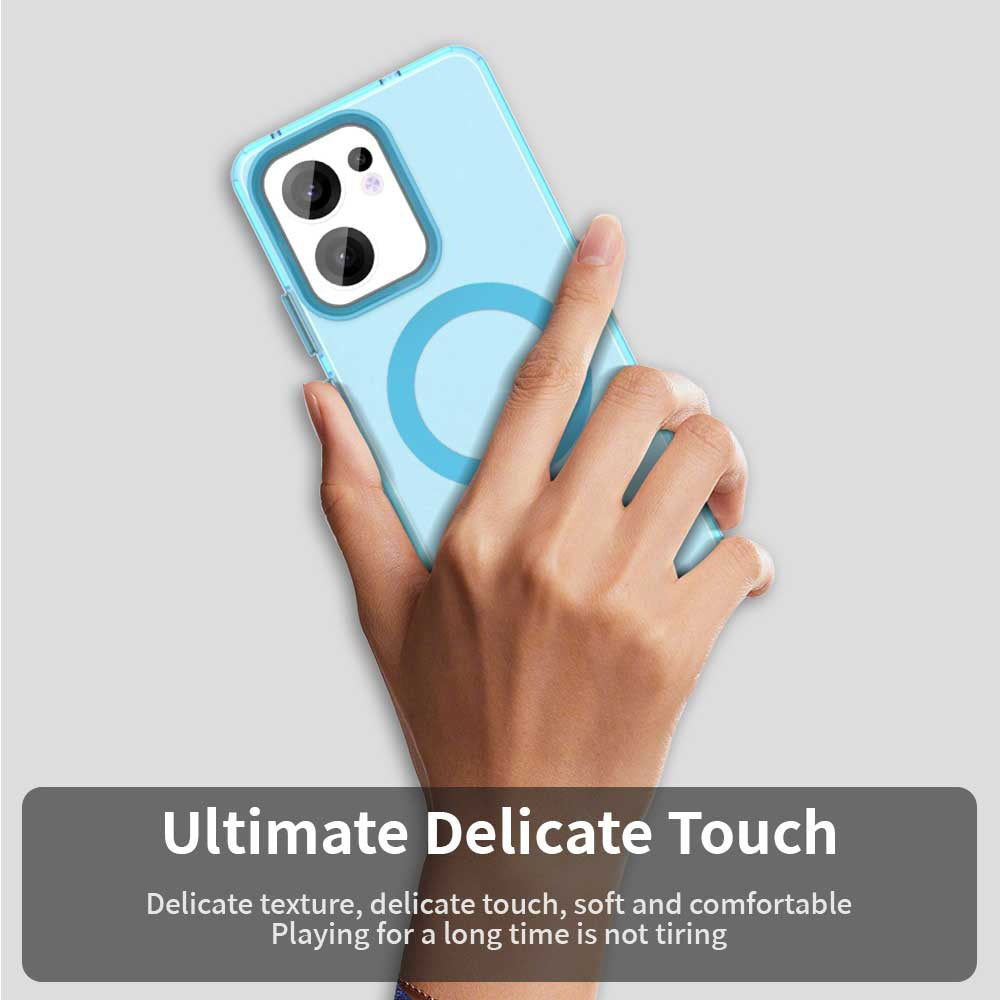 Coque MagSafe pour Oppo Reno13 FS 5G / Reno13 F 4G / Reno13 F, Techsuit, CandyCase, Bleue