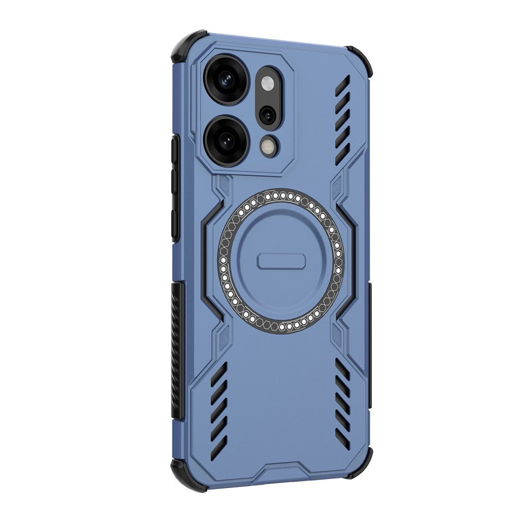 Coque MagSafe pour Oppo Reno14 Pro, Techsuit, ArmorMag, Bleue
