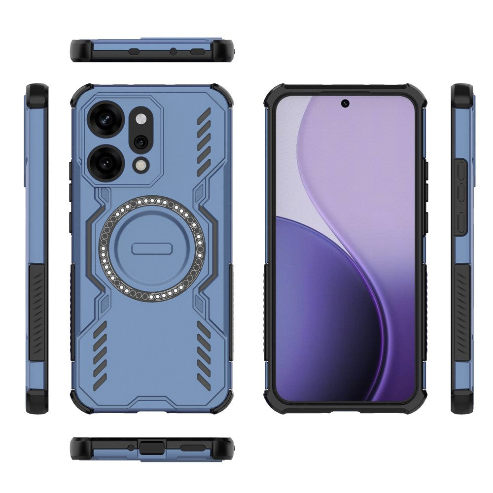 Coque MagSafe pour Oppo Reno14 Pro, Techsuit, ArmorMag, Bleue