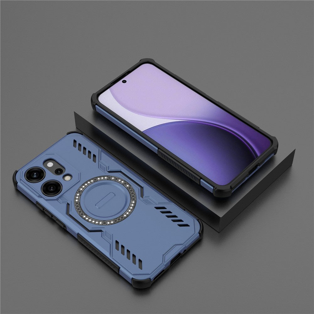 Coque MagSafe pour Oppo Reno14 Pro, Techsuit, ArmorMag, Bleue
