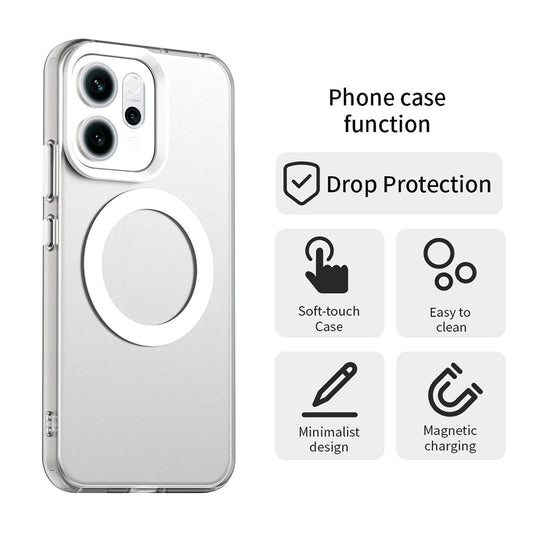 Coque MagSafe pour Oppo Reno16 F / Reno16 FS, Techsuit, CandyCase, Blanche