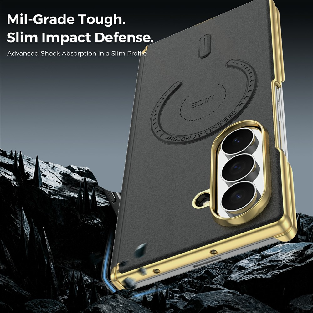 Coque MagSafe pour Samsung Galaxy Z Fold8 Ultra F976, OEM, électroplacée, noire